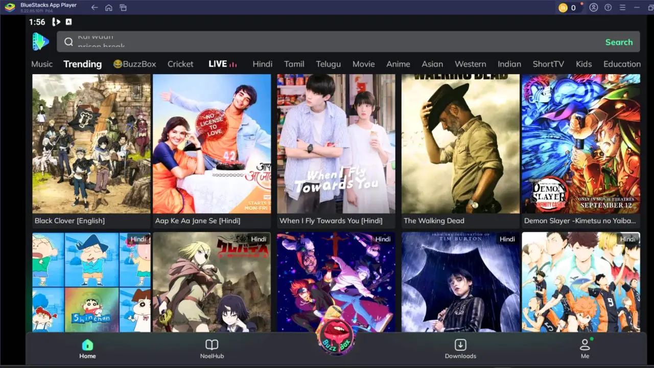 MovieBox App via BlueStacks Emulator